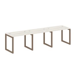 Metal System Quattro Р. ст. на 3 раб. места на О-образном м/к 50БО.СМ-3.1 Дуб наварра/Мокко металл 3000*720*750 - Фото предпросмотра