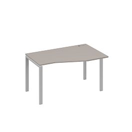 Стол эргономичный правый "Техно" на металлокаркасе UNO A4 А4 Б1 064 БП мокко премиум / металлокаркас серый - Фото предпросмотра