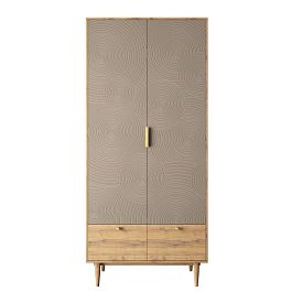 Шкаф двухстворчатый с ящиками Line R26/beige - Фото предпросмотра