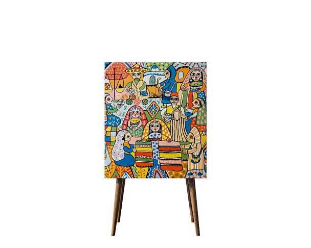 Комод на высоких ножках Berber принт 1 арт BB09/Print_01 - Вид 2