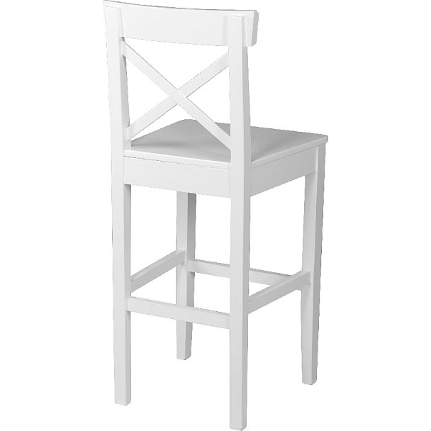 Стул полубарный деревянный с жестким сиденьем Бергольф Белый - Вид 4