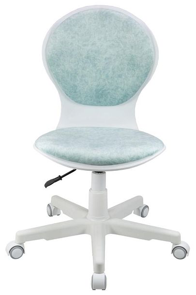 Кресло 1139 FW PL White велюр Bliss 10 голубой - Вид 1