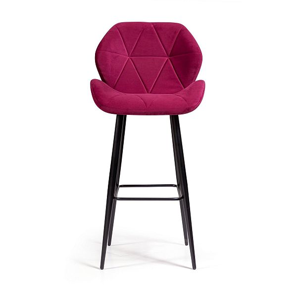 Стул барный Crystal, бархат винно-красный 16 - Вид 2
