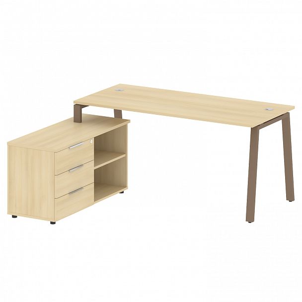 Рабочая станция "Metal System" БА.РС-СТС-2.4 акация/мокко - Вид 2