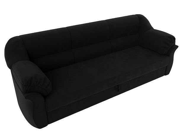 Диван прямой Карнелла (полностью микровельвет черный) - Вид 5