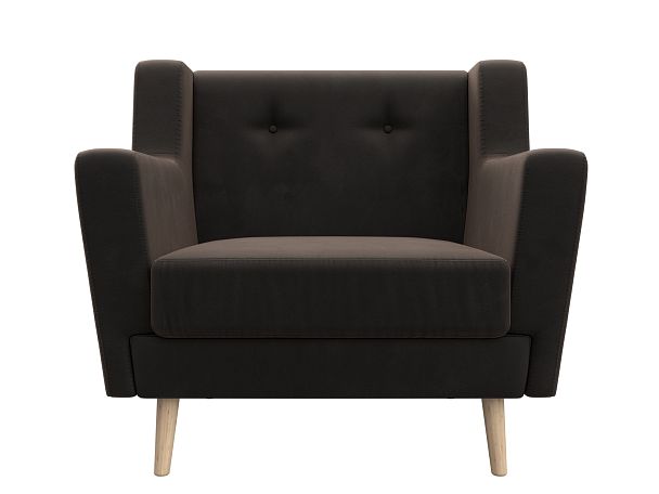 Кресло Брайтон (полностью велюр коричневый) - Вид 2