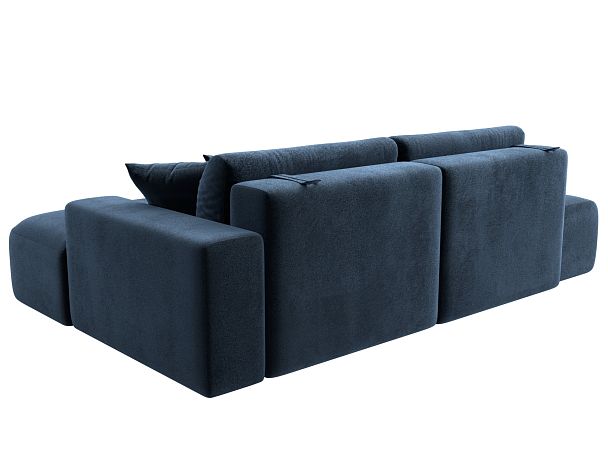 Диван угловой Лига-036 НПБ Модерн правый угол Велюр синий - Вид 6