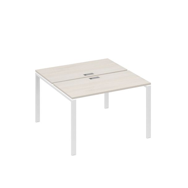 Станция 2х120 рабочая с металлокаркасом UNO A4 А4 Б1 170 БП дуб / металлокаркас белый - Вид 1