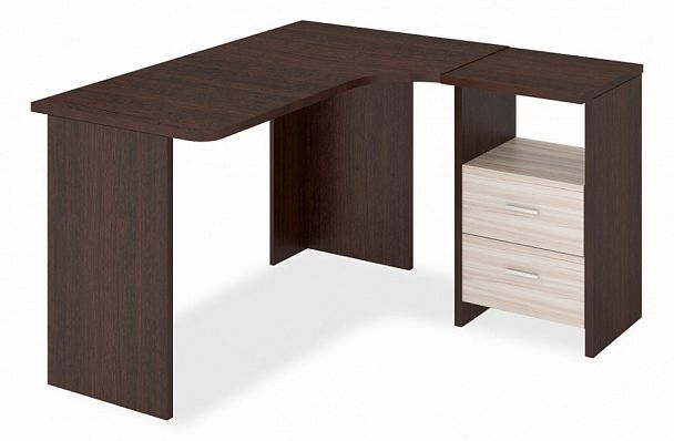Стол письменный Домино Лайт СКЛ-Угл130 Венге/Карамель правый - Вид 1