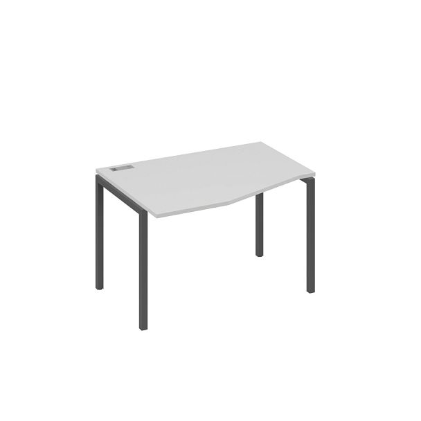 Стол эргономичный левый "Техно" на металлокаркасе DUE A4 А4 Б2 061 БП серый / металлокаркас антрацит - Вид 1