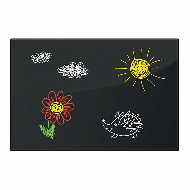 Доска магнитно-маркерная стеклянная 40х60 см, 3 магнита, ЧЕРНАЯ, BRAUBERG, 236745 - Вид 5