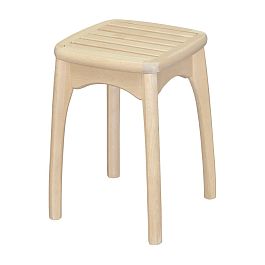 Табурет с фигурной ножкой / массив-решётка / бочонок Бесцветный (Лак) - Фото предпросмотра