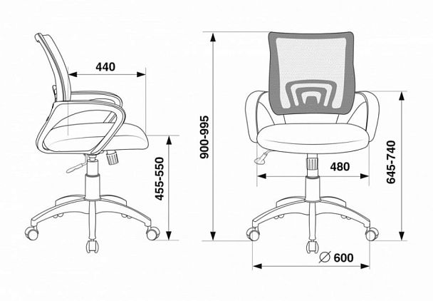 Кресло компьютерное CH-695N/BL/TW-11 - Вид 6