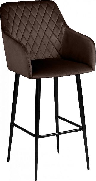 Комплект барных поворотных кресел Барли К, Confetti coffee/черный, 2 шт. - Вид 4