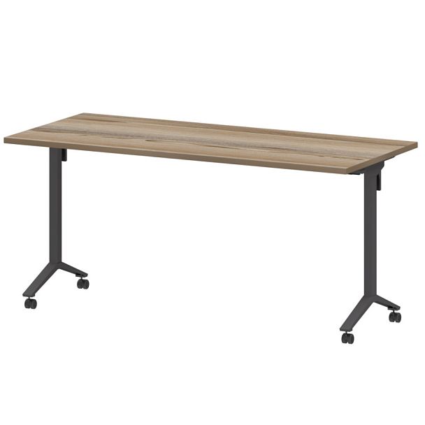 Стол мобильный складной МБ25-160.70 Дуб сафари/Антрацит 1600x700x750 Моби - Вид 1
