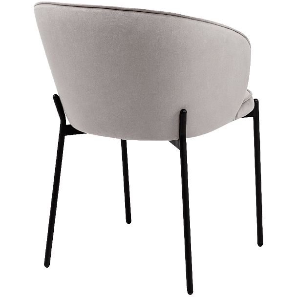 Комплект кухонных стульев Миэль светло-серый велюр/черный, 2 шт. - Вид 4