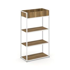 Rift Стеллаж металлический высокий приставной RF.STM-003 Сандал Янтарный/Металл Белый 796*350*1250 - Фото предпросмотра