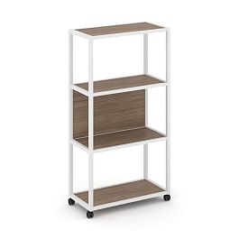 Shelf Mobile Стеллаж 4 уровня 1 секция VR.LT-STK-402.08 Дуб Аризона/Металл Белый 800*400*1523 - Фото предпросмотра