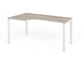 TANDEM RTD076-MK-160L-MA Стол угловой на металлокаркасе левый 1600х900х750 Дуб Маувелла/Белый - Фото предпросмотра