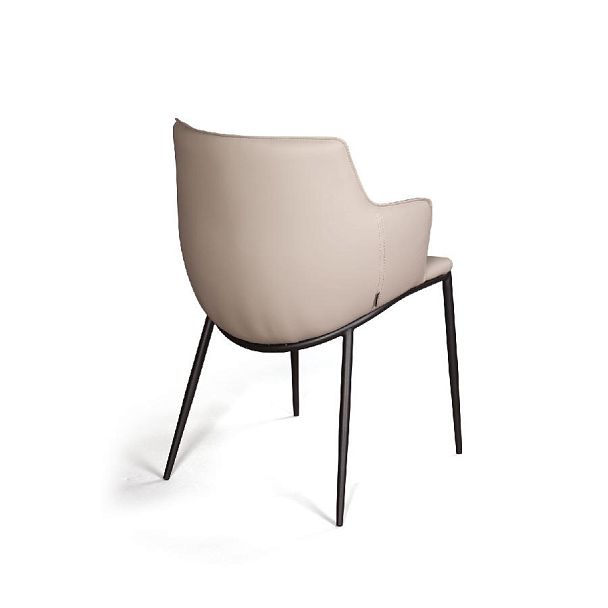 Стул с подлокотниками Sofia, иск.кожа soft-touch, серый - Вид 8