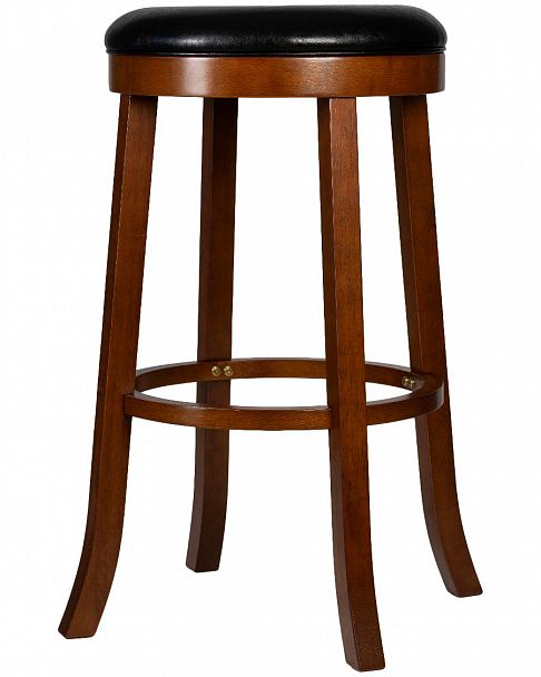 Круглый барный табурет DOBRIN BOB BAR (шоколад, черный) - Вид 4