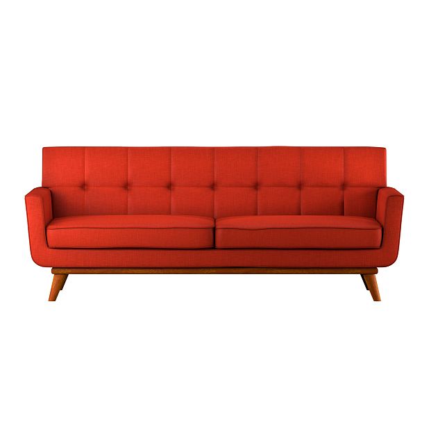 Диван прямой Nixon, красно-оранжевый - Вид 4