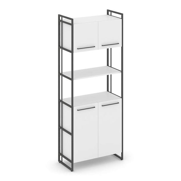 Rift Шкаф 5 ниш широкий RF.SS-53 Белый Бриллиант/Металл Антрацит 798*396*2010 - Вид 1