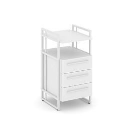 Rift Direct Тумба приставная RF.TPRR-001 Белый Бриллиант/Металл Белый 424*500*821 - Фото предпросмотра