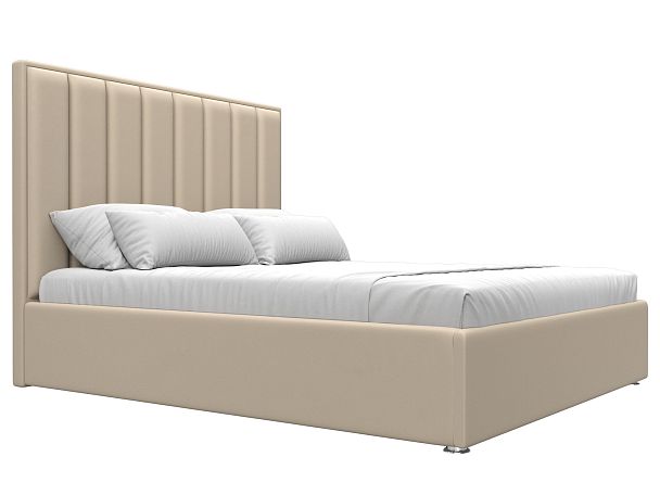 Интерьерная кровать Афродита 160 (полностью экокожа бежевая) - Вид 3