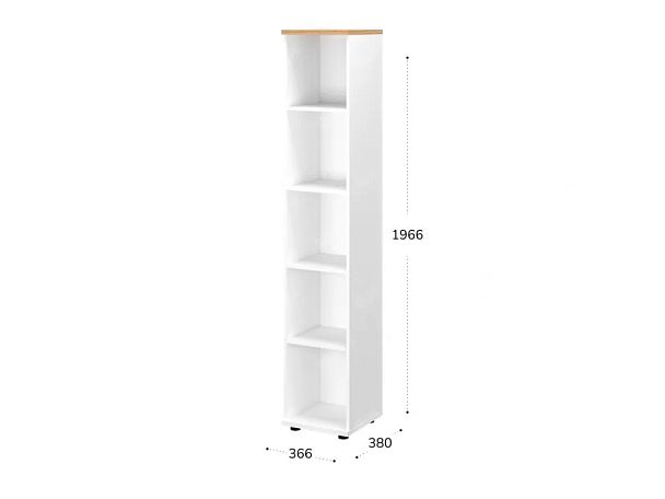 TANDEM RTD044-36U-V Стеллаж ун-й 366х380х1966 Вотан/Белый - Вид 2