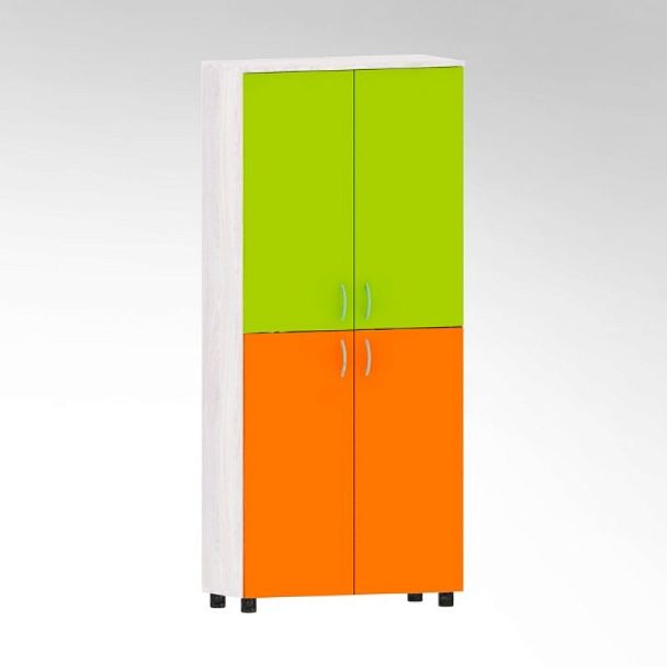 Шкаф для учебных пособий закрытый (Цветной фасад) - Вид 5