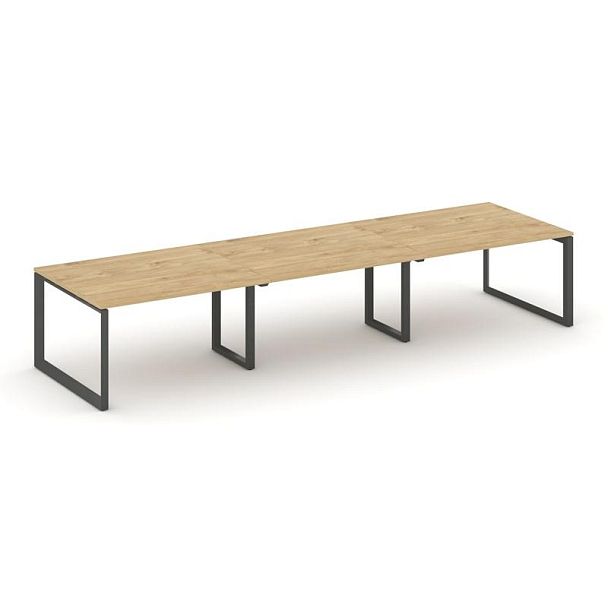 Style Project Next Стол переговорный SN-59O.SPRG-052.3 Тиквуд Светлый/Металл Антрацит 3540*1180*750 - Вид 1