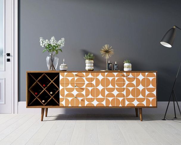 Комод Berber удлиненный с бутылочницей 14 принт арт BB15/Print_14 - Вид 4