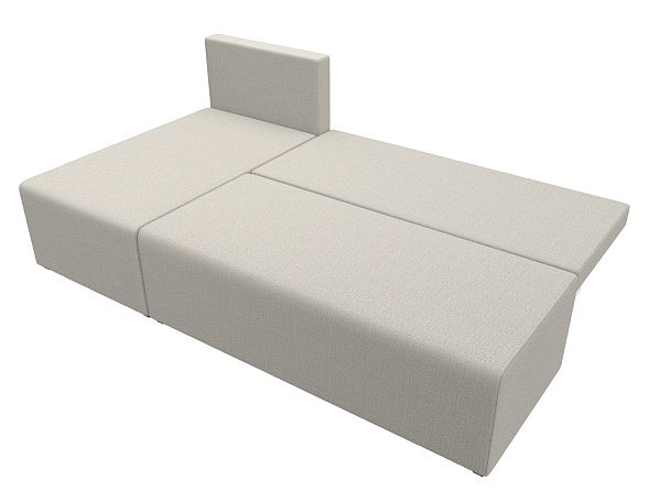 Диван угловой Поло левый угол Рогожка бежевый - Вид 8