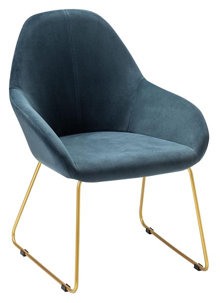 Кресло Kent Diag blue/Линк золото - Вид 1