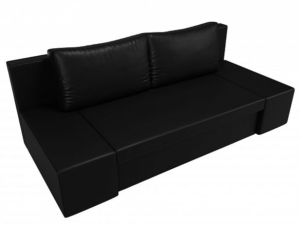 Диван прямой Сан Марко (полностью экокожа черная) - Вид 5