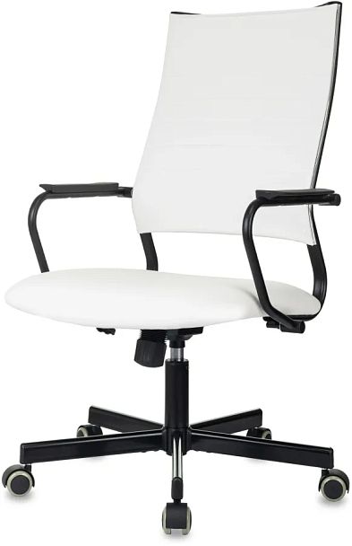 Кресло руководителя Бюрократ CH BALANCE белый экокожа крестов. металл черный - Вид 2