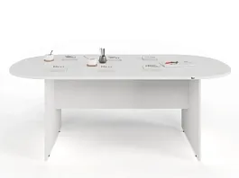 UNITY PКС-10/20 БЕЛЫЙ Конференц стол овальный Универсальный 2000х1000х750 - Фото предпросмотра