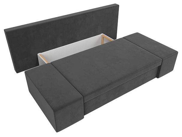 Диван прямой Сан Марко (полностью велюр серый) - Вид 6