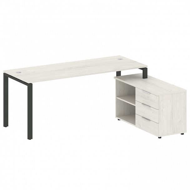 Рабочая станция "Metal System" БП.РС-СТС-2.5 дуб наварра/антрацит - Вид 1