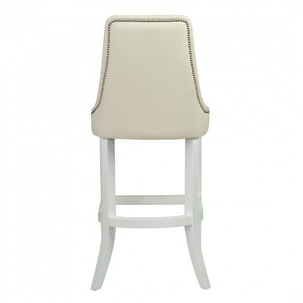 Барный стул Гарри, белый, с вертикальной отстрочкой - Вид 6