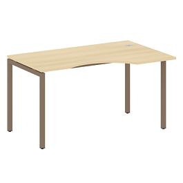 Metal System Quattro Стол криволинейный правый на П-образном м/к 40БП.СА-2 (R) Акация/Мокко металл 1400*900*750 - Фото предпросмотра