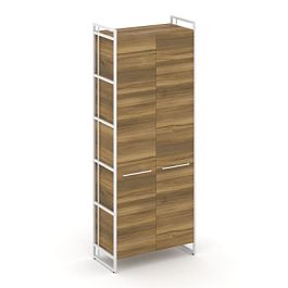 Rift Шкаф 5 ниш широкий RF.SS-51 Сандал Янтарный/Металл Белый 798*396*2010 - Фото предпросмотра