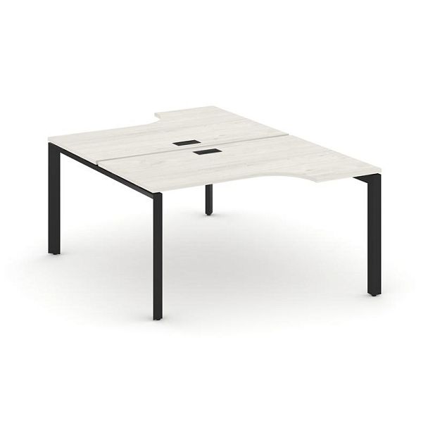 Style Project Next Рабочая станция эргономичная SN-59P.DRPA-021 Дуб Наварра/Металл Черный/Черный Заглушка 1380*1632/1992*750 - Вид 1