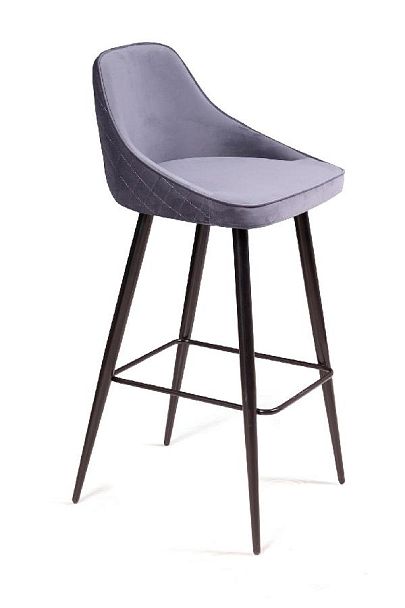 Стул барный Neo ромб, бархат серый 27 - Вид 1