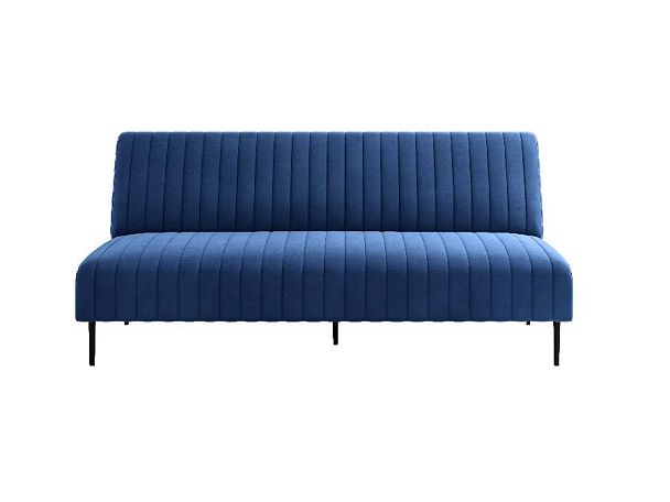 Baccara диван-кровать трехместный прямой без подлокотников, бархат синий 29 - Вид 2