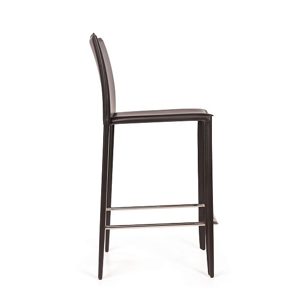 Стул полубарный Rolf, кожа черный - Вид 3