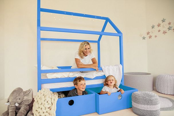 Кровать Дрима Box, голубой - Вид 9