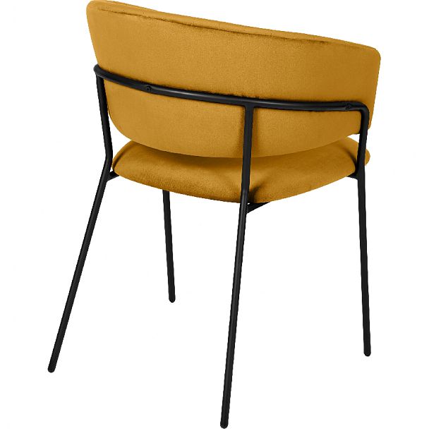 Комплект кухонных стульев Даксон горчичный велюр/черный, 3 шт. - Вид 4