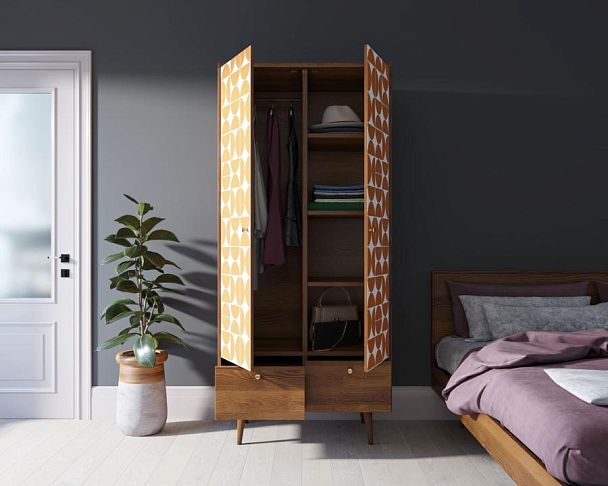 Шкаф двухстворчатый Berber принт 14 арт BB16/Print_14 - Вид 2